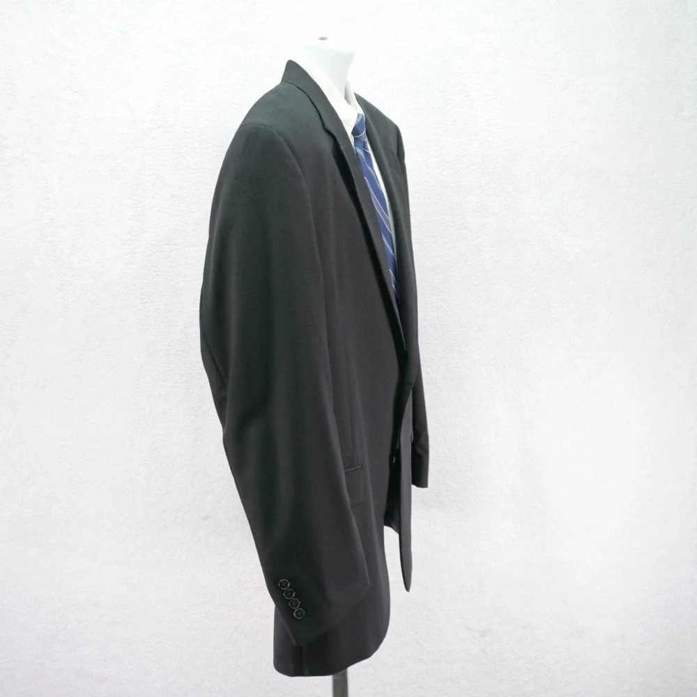 Jos A Bank Wool Charcoal Gray‎ Birdseye Blazer 44L / Slim Fit 46L